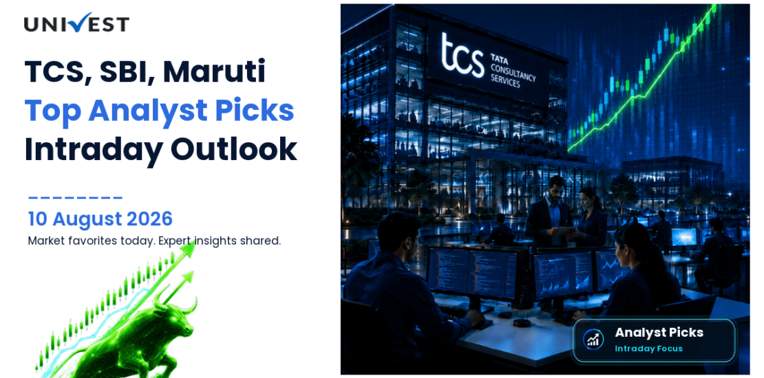 Intraday Stocks for Today: TCS, SBI and Maruti Among 8 Analyst Picks for 10 August 2026