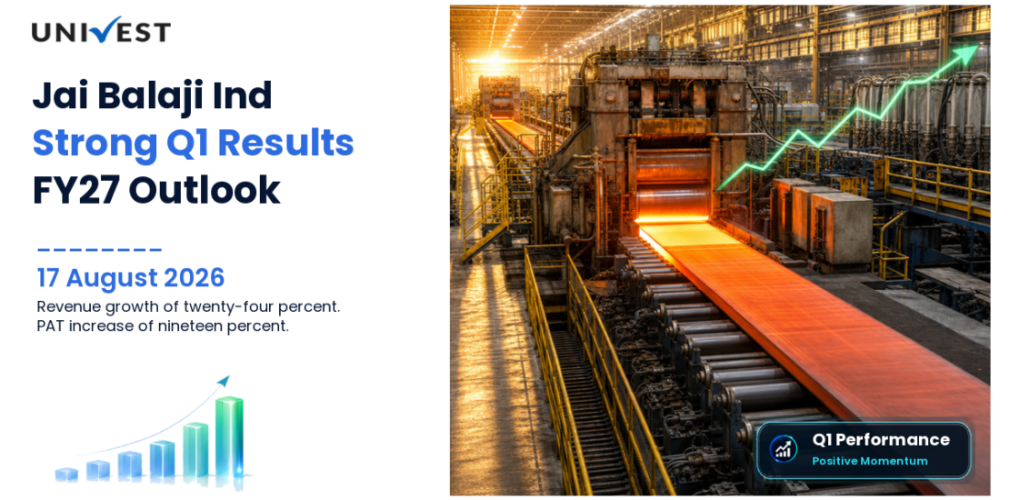 Jai Balaji Ind Q1 FY27 Results: Revenue Rs 1683 Cr, PAT Rs 85 Cr