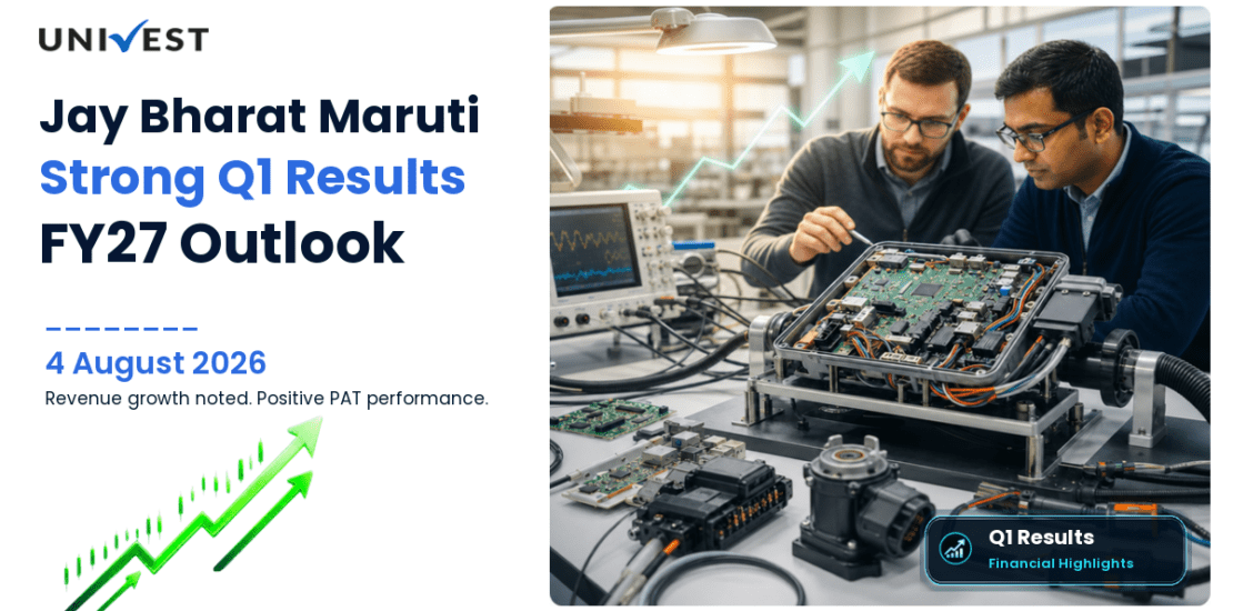 Jay Bharat Maruti Q1 Results FY27: PAT at Rs 20 Cr for June 2026 Quarter