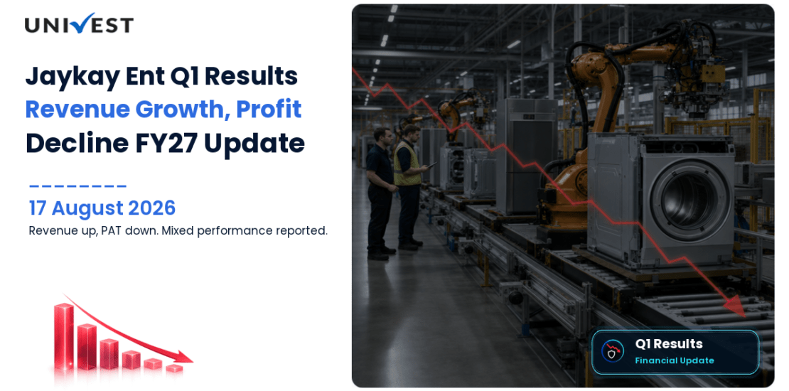 Jaykay Ent Q1 FY27 Results: Revenue Rs 75 Cr, PAT Rs 3 Cr