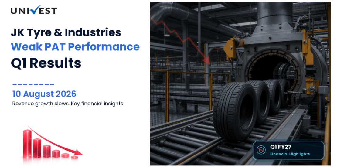 JK Tyre & Industries Q1 FY27 Results: Revenue Rs 3,946 Cr, PAT Rs 42 Cr and Key Highlights