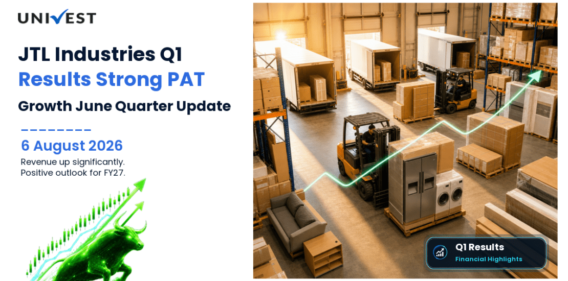JTL Industries Q1 Results FY27: PAT at Rs 35 Cr for June 2026 Quarter