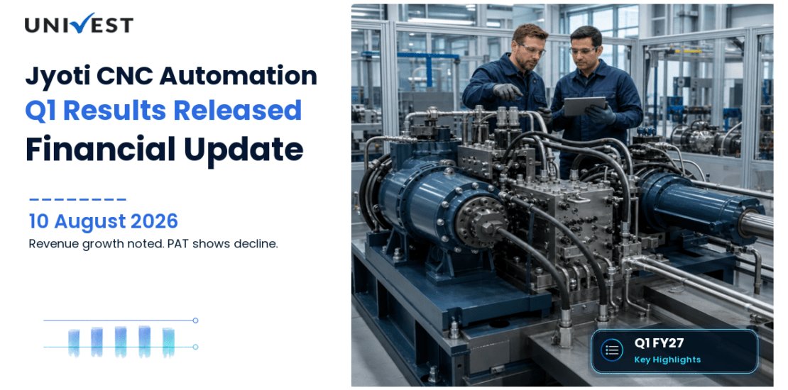 Jyoti CNC Automation Q1 FY27 Results: Revenue Rs 508 Cr, PAT Rs 57 Cr and Key Highlights