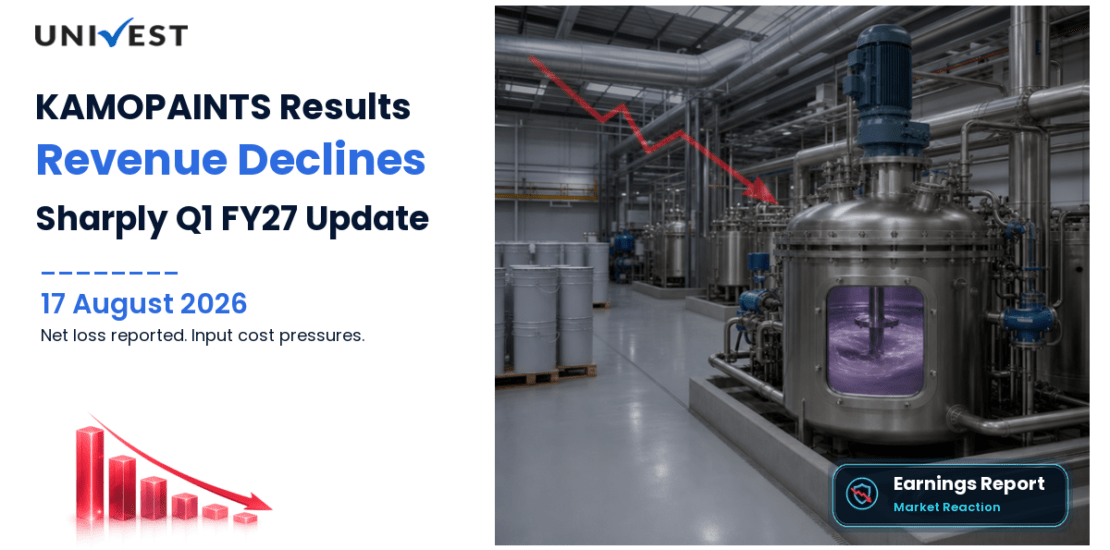 KAMOPAINTS Q1 FY27 Results: Revenue Falls 8% to Rs 46 Crore, Swings to Net Loss of Rs 4 Crore