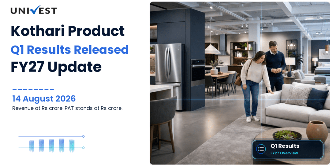 Kothari Product Q1 Results FY27: Revenue Rs 269 crore, PAT Rs 0.09 Crore