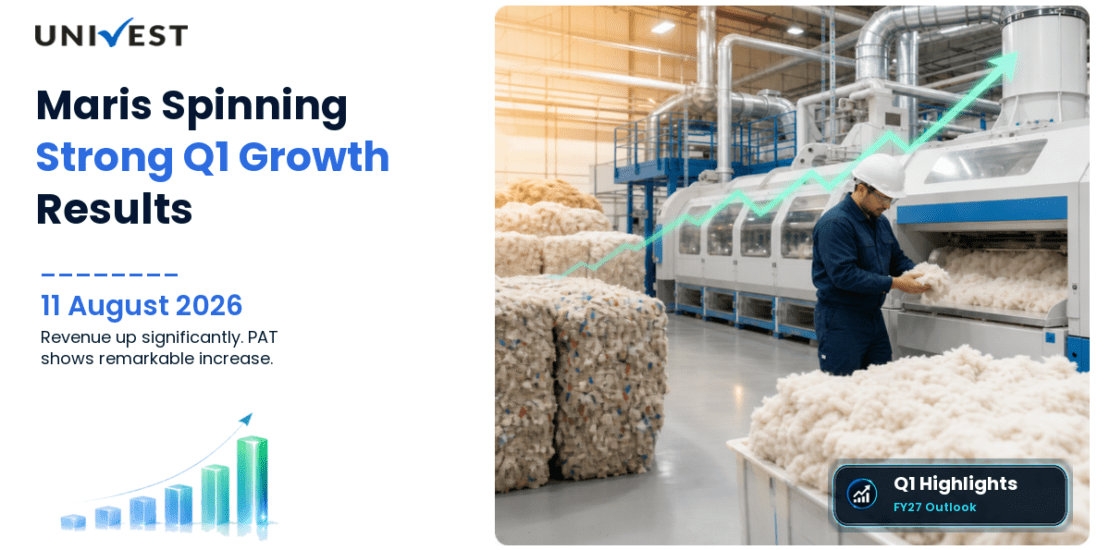 Maris Spinning Q1 FY27 Results: Revenue Rs 48 Cr, PAT Rs 3.00 Cr and Key Highlights