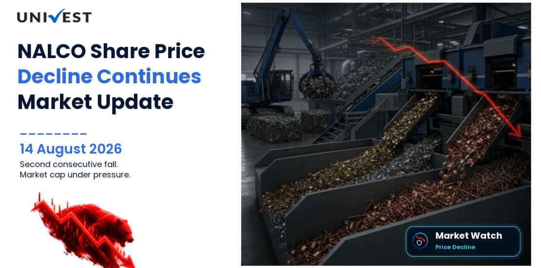 NALCO Share Price Falls 5.94 Percent to Rs 378.95 on 14 August 2026 as National Aluminium Company Extends Decline for a Second Consecutive Session