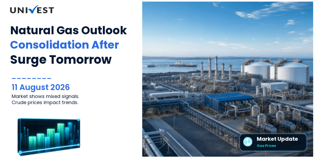 Natural Gas Price Prediction for Tomorrow, 12 August 2026: MCX Natural Gas at Rs 265.10 Consolidates After Monday Surge as Crude Pushes to Rs 8,024