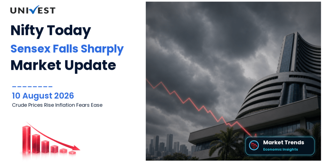 Nifty 50 Today 10 Aug 2026: Sensex Falls 300 Pts on Crude Rise