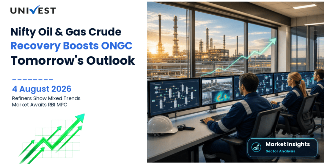 Nifty Oil and Gas Prediction for Tomorrow, Wednesday 5 August 2026: Index at 12,611 Gains as Crude Recovery Lifts ONGC While Refiners Mixed
