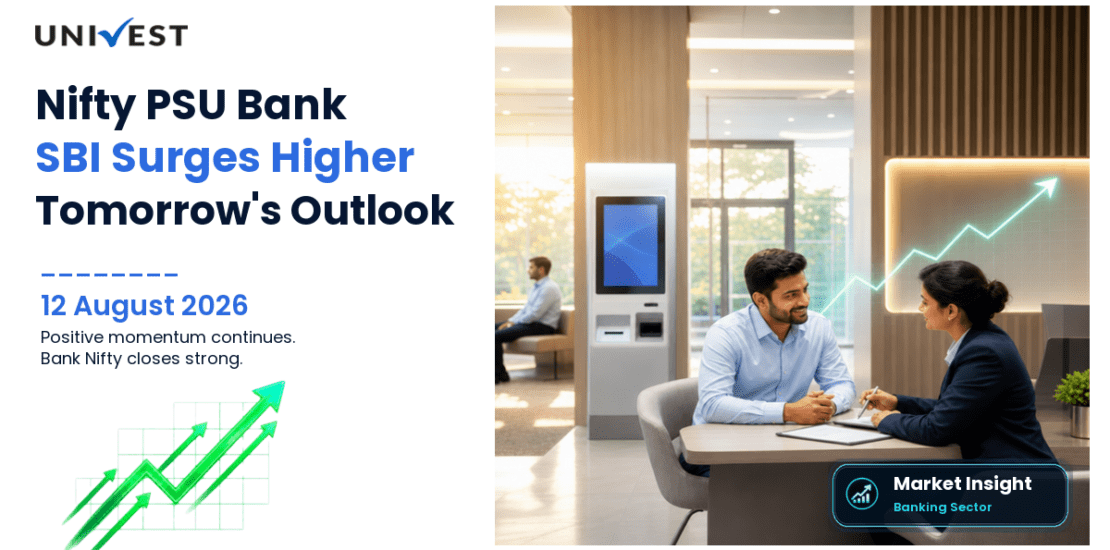 Nifty PSU Bank Prediction for Tomorrow, 13 August 2026: SBI Surges 1.50 Percent to Rs 1,082 Confirming Day 4 Booking Exhaustion as Bank Nifty Closes at Session High