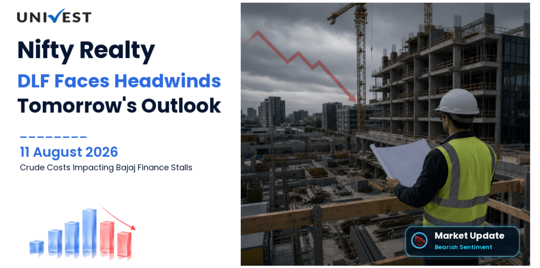 Nifty Realty Prediction for Tomorrow, 12 August 2026: DLF Falls 1.50 Percent as Crude Construction Cost Shock and Bajaj Finance Stalling Create Twin Headwinds