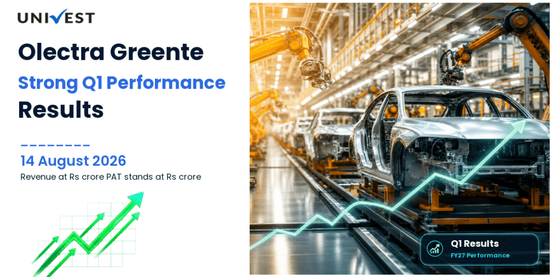 Olectra Greente Q1 Results FY27: Revenue Rs 575 crore, PAT Rs 24 Crore