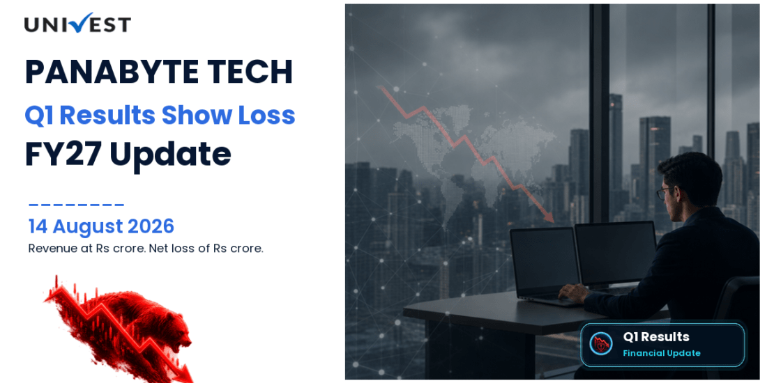 PANABYTE TECH Q1 Results FY27: Revenue Rs 0.85 crore, Net Loss Rs 0.21 Crore on Standalone Basis