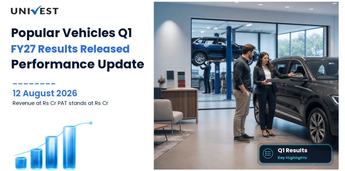 Popular Vehicles and Services Q1 FY27 Results: Revenue Rs 1,889 Cr, PAT Rs 1 Cr and Key Highlights