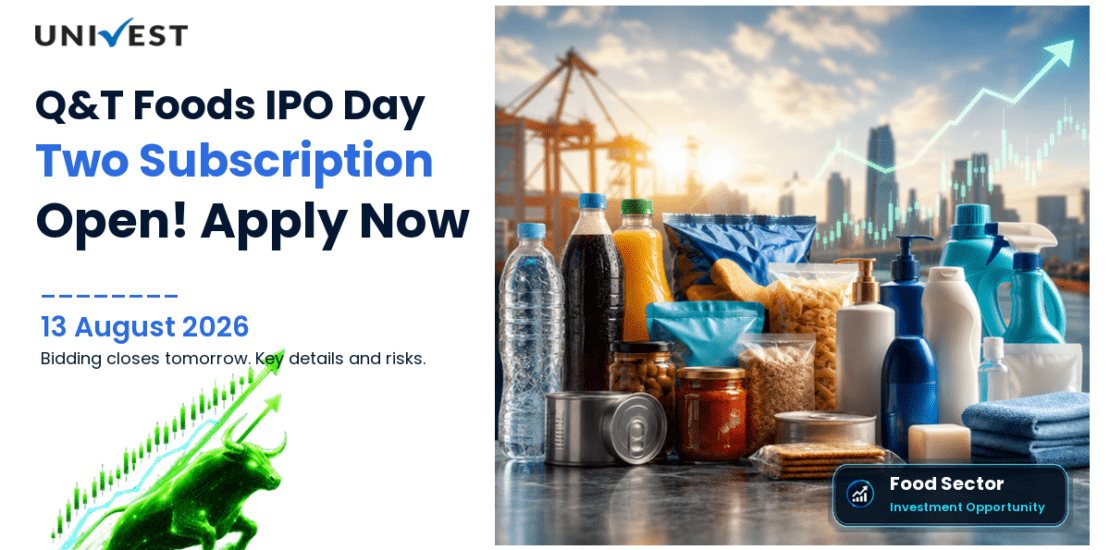 Q&T Foods Initial Public Offering Day 2 Subscription Open 13 August 2026: Food and Beverages Company on BSE SME Closes Bidding 14 August