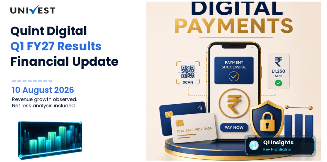 Quint Digital Q1 FY27 Results: Revenue Rs 34 Cr, Net Loss Rs 2.00 Cr and Key Highlights
