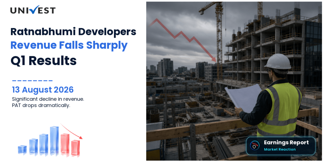 Ratnabhumi Developers Q1 FY27 Results: Revenue Falls 52% to Rs 13 Crore, PAT at Rs 13 Lakh