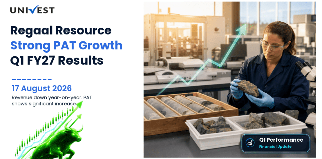 Regaal Resource Q1 FY27 Results: Revenue Rs 202 Cr, PAT Rs 13 Cr