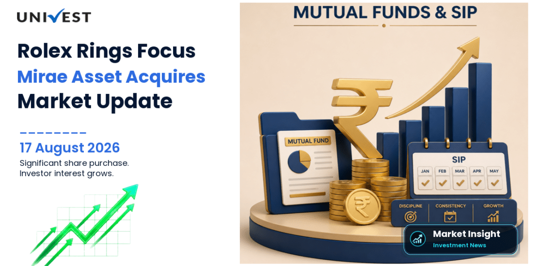Rolex Rings Share Price in Focus as Mirae Asset Mutual Fund Acquires 9.3 Lakh Shares at Rs 178.59 Per Share for Rs 16.61 Crore on 17 August 2026