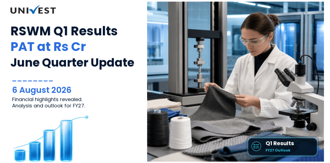 RSWM Q1 Results FY27: PAT at Rs 19 Cr for June 2026 Quarter