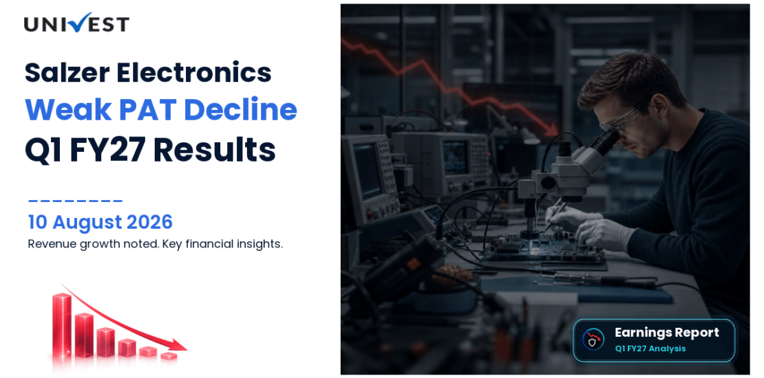 Salzer Electronics Q1 FY27 Results: Revenue Rs 498 Cr, PAT Rs 9.00 Cr and Key Highlights