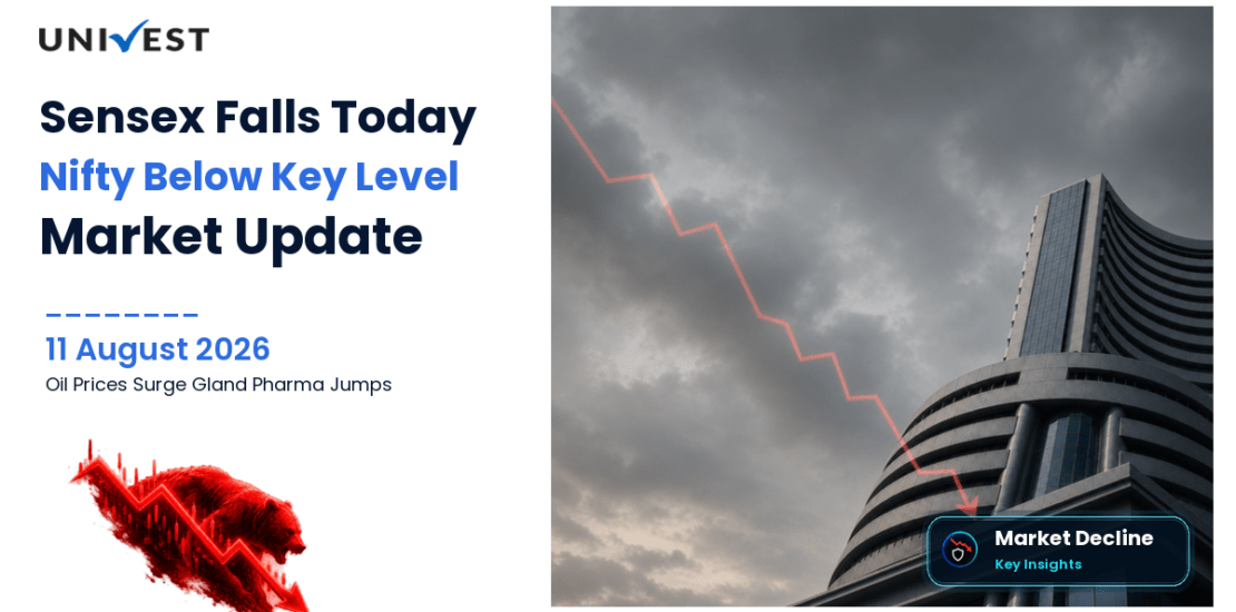 Sensex Today Falls 400 Points, Nifty Below 24,500: Gland Pharma Jumps 12% and Kolte-Patil Surges 15% on Q1 FY27 Results as Oil Prices Hit $88.09 on 11 August 2026