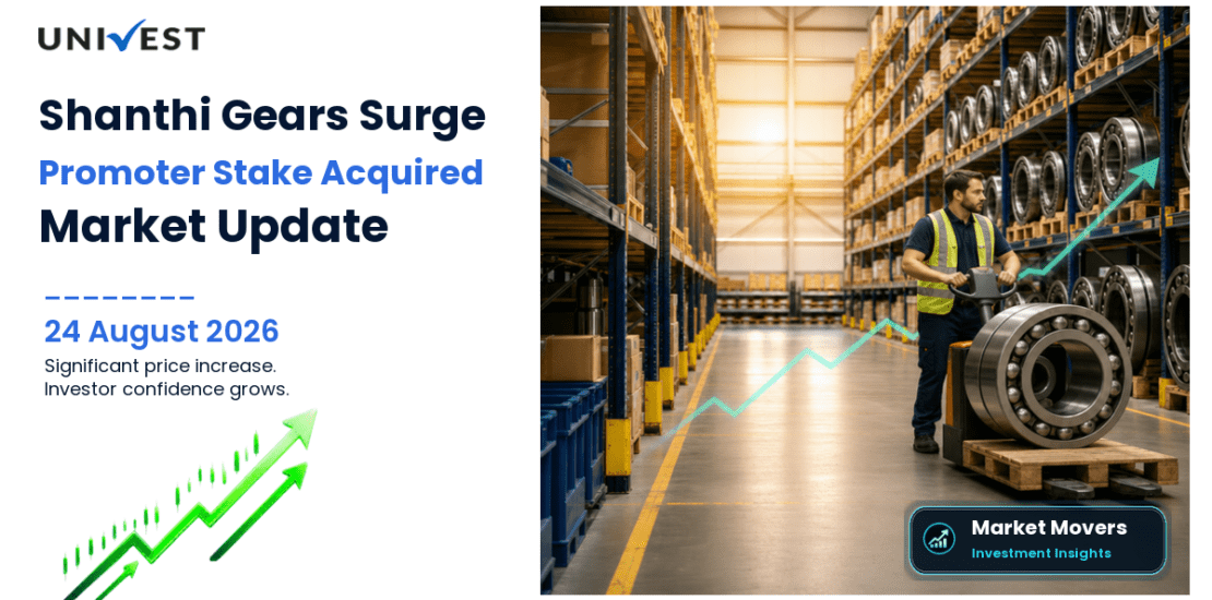 Shanthi Gears Share Price Surges 10.2% to Rs 511.60 as Promoter Tube Investments Acquires 2.69% Stake for Rs 77.49 Crore from Pacific Assets Trust
