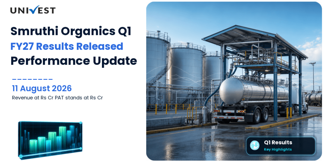 Smruthi Organics Q1 FY27 Results: Revenue Rs 29 Cr, PAT Rs 2 Cr and Key Highlights