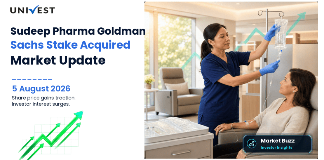 Sudeep Pharma Share Price in Focus as Goldman Sachs Acquires 1.04 Percent Stake Worth Rs 100 Crore From Nuvama Funds on 5 August 2026