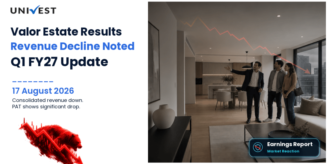 Valor Estate Q1 FY27 Results: Revenue Rs 111 Cr, PAT Rs 0 Cr