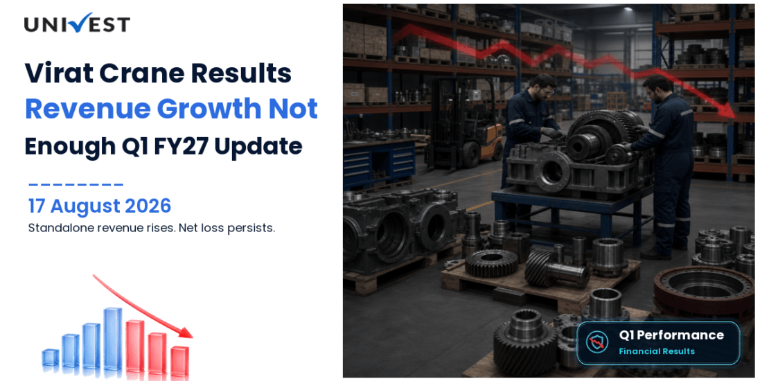 Virat Crane Q1 FY27 Results: Revenue Grows to Rs 44 Crore, Net Loss Net Loss 97 Lakh