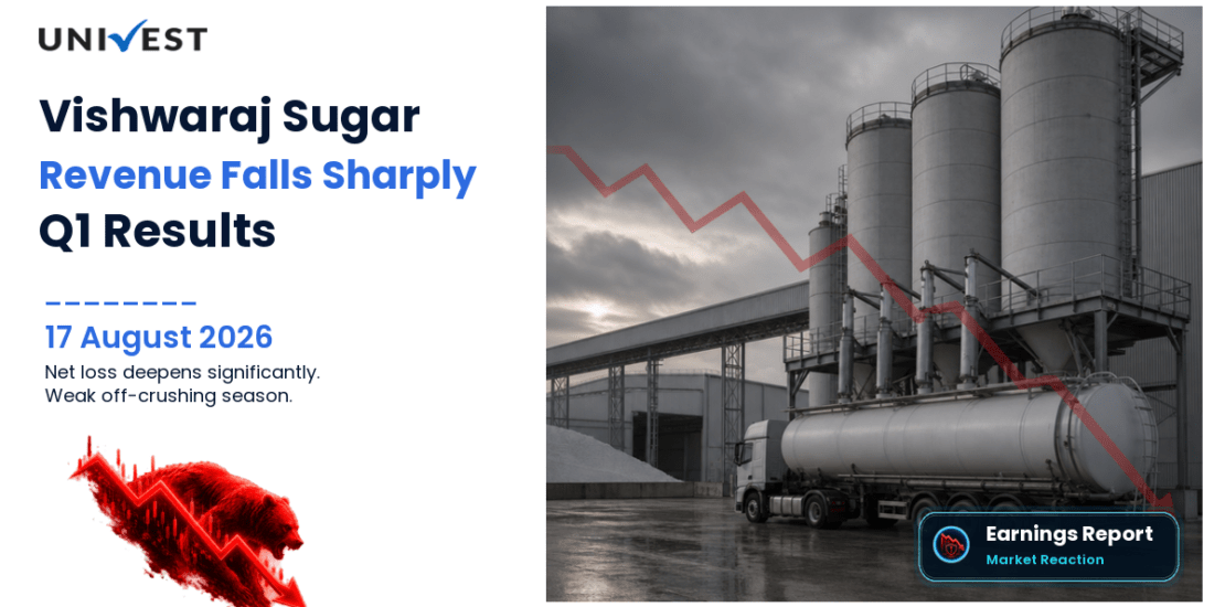 Vishwaraj Sugar Q1 FY27 Results: Revenue Falls 20% to Rs 107 Crore, Net Loss Deepens to Rs 25 Crore
