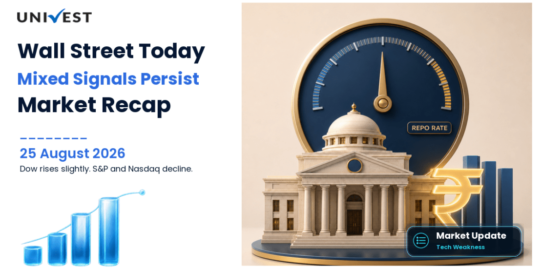 Wall Street Today August 25, 2026: Dow Rises 0.26% While S&P 500 and Nasdaq Fall on Technology Stock Weakness and Iran Sanctions Uncertainty