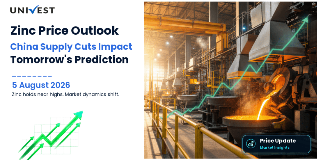 Zinc Price Prediction for Tomorrow, Thursday 6 August 2026: MCX Zinc at Rs 379 Holds Near 4-Year High as China Supply Cuts Keep Supply Deficit Intact