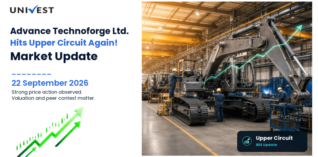 Advance Technoforge Ltd. Hits Upper Circuit for the 2nd Straight Session on BSE, 22 September 2026