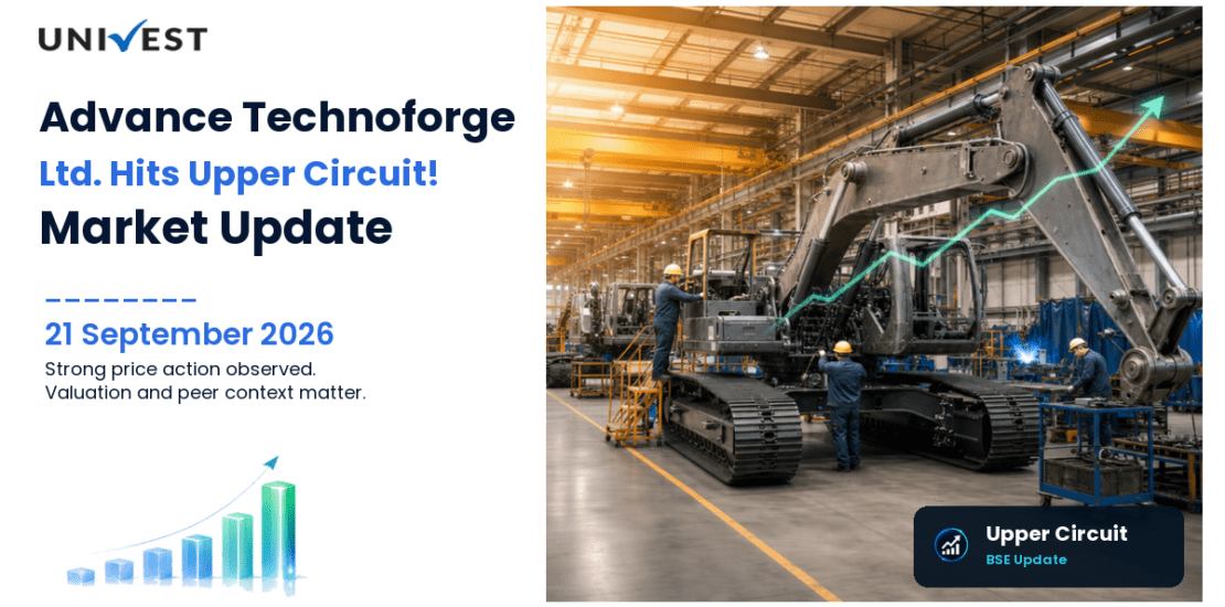Advance Technoforge Ltd. Hits Upper Circuit on BSE, 21 September 2026