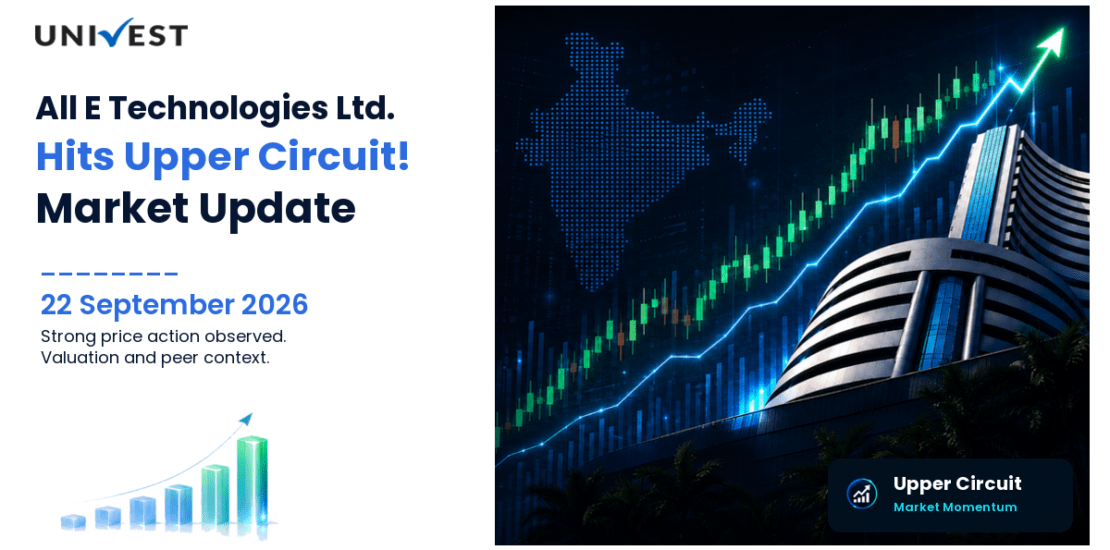 All E Technologies Ltd. Hits Upper Circuit on NSE, 22 September 2026