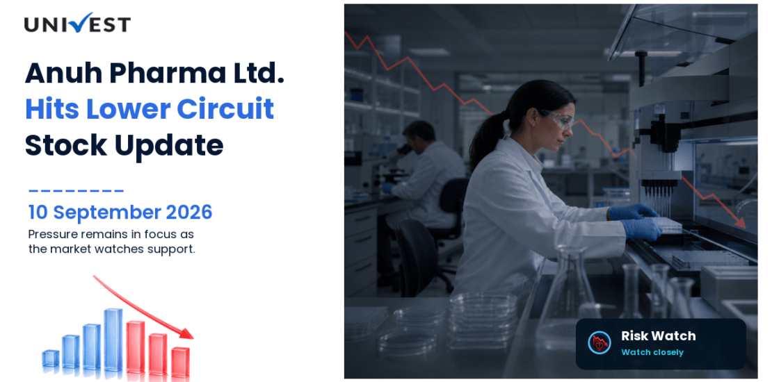 Anuh Pharma Ltd. Hits Lower Circuit on BSE, 10 September 2026