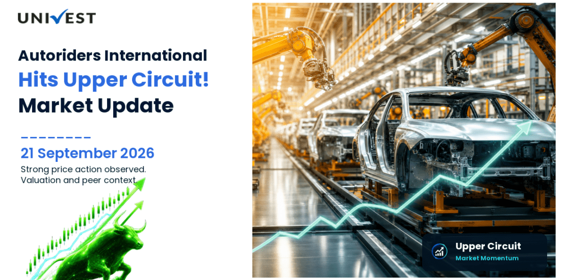 Autoriders International Ltd. Hits Upper Circuit on BSE, 21 September 2026