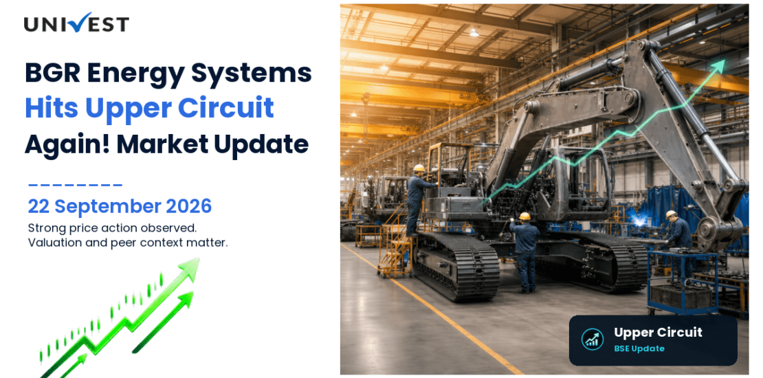 BGR Energy Systems Ltd. Hits Upper Circuit for the 2nd Straight Session on BSE, 22 September 2026