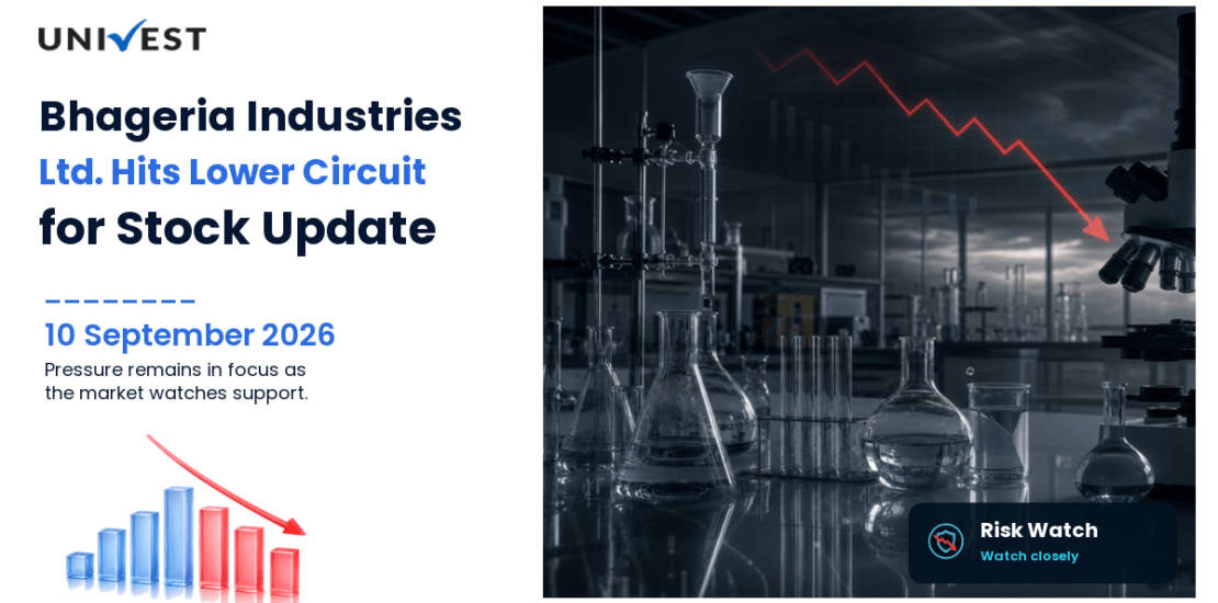 Bhageria Industries Ltd. Hits Lower Circuit for the 2nd Straight Session on BSE, 10 September 2026