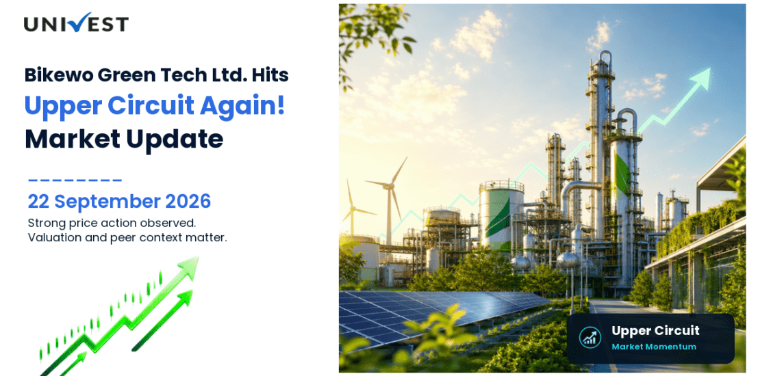 Bikewo Green Tech Ltd. Hits Upper Circuit for the 2nd Straight Session on NSE, 22 September 2026