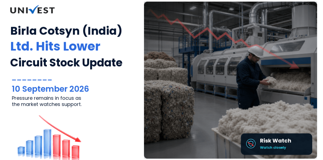 Birla Cotsyn (India) Ltd. Hits Lower Circuit on BSE, 10 September 2026