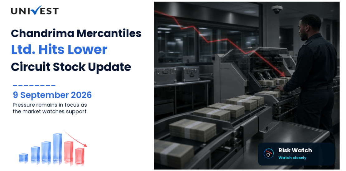 Chandrima Mercantiles Ltd. Hits Lower Circuit on BSE, 9 September 2026