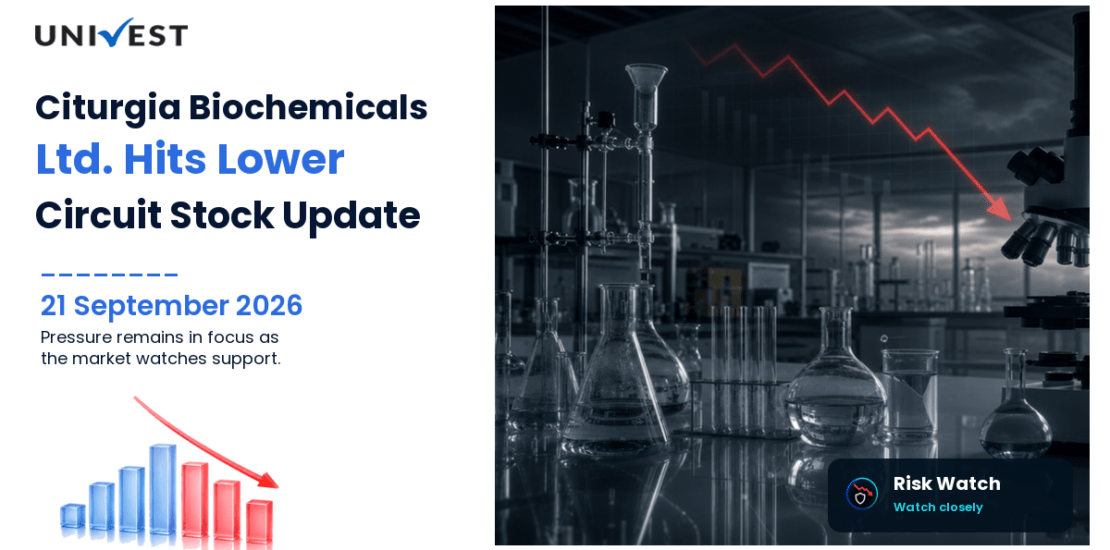 Citurgia Biochemicals Ltd. Hits Lower Circuit on BSE, 21 September 2026