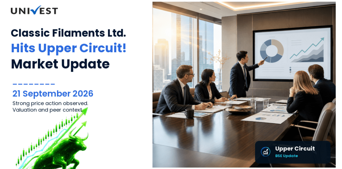 Classic Filaments Ltd. Hits Upper Circuit on BSE, 21 September 2026