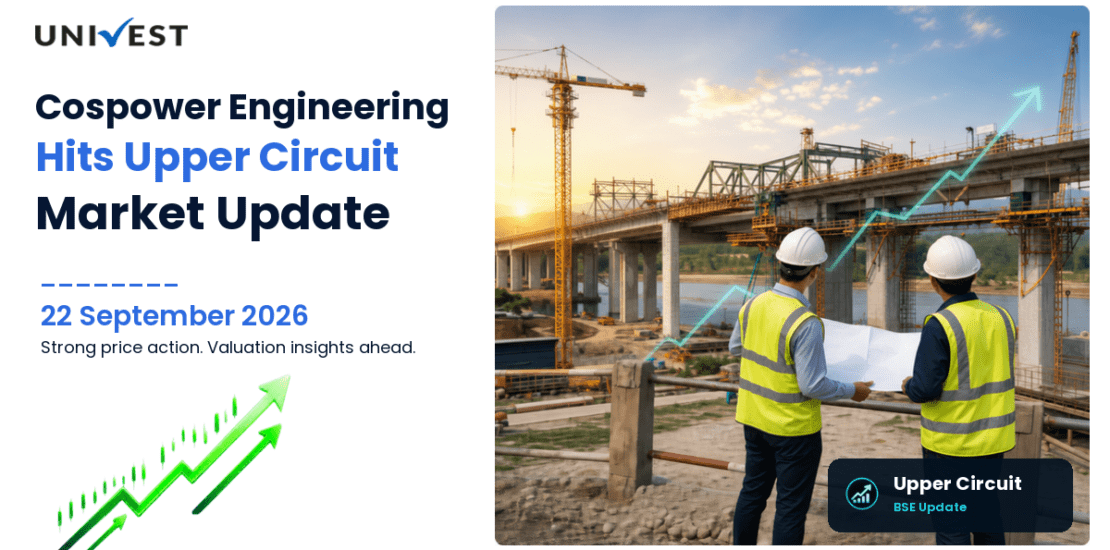 Cospower Engineering Ltd. Hits Upper Circuit for the 2nd Straight Session on BSE, 22 September 2026