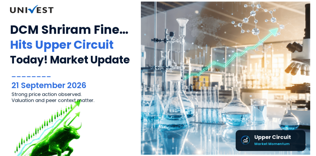 DCM Shriram Fine Chemicals Ltd. Hits Upper Circuit on BSE, 21 September 2026