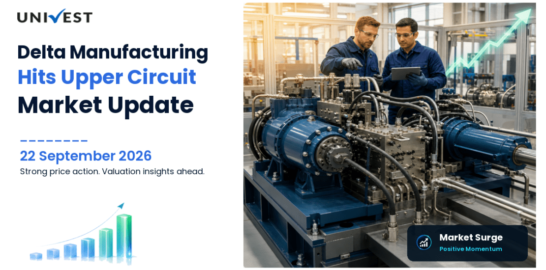 Delta Manufacturing Ltd. Hits Upper Circuit on BSE, 22 September 2026